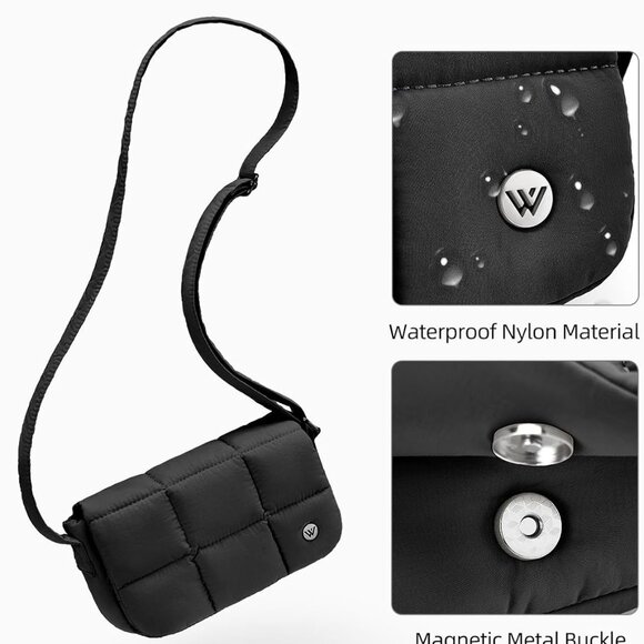 Stylish Black Crossbody Bag for Women - Durable & Lightweight for Everyday Use - Picture 4 of 7